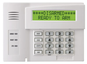 image of honeywell vista alarm panel keypad